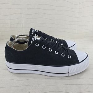 Converse Womens All Star Chuck Taylor Lift Black White Shoes 560250C Size 11